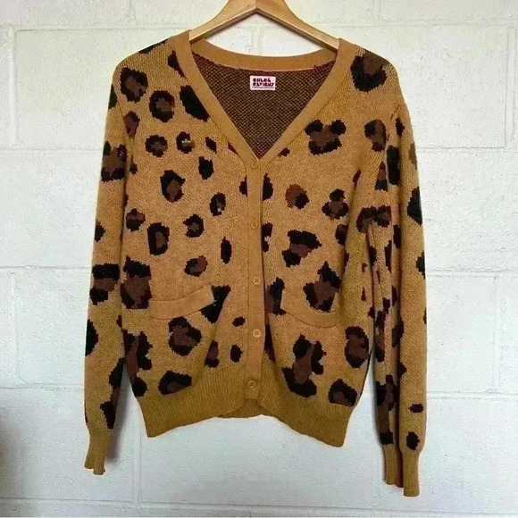 Chloe Sevigny for Open Ceremony Leopard Print Cardigan - Picture 1 of 8